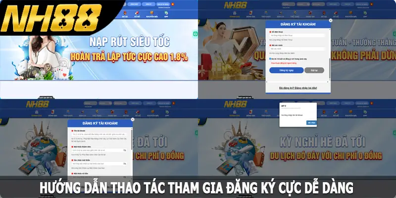 Hướng dẫn thao tác tham gia đăng ký cực dễ dàng Hướng dẫn thao tác tham gia đăng ký cực dễ dàng